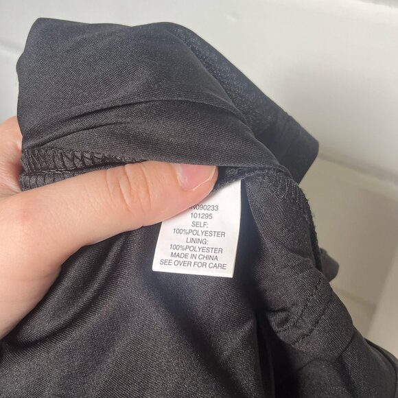 Beverly and Beck Satin and Lace Deep V-Neck Mini Dress - Picture 4 of 7